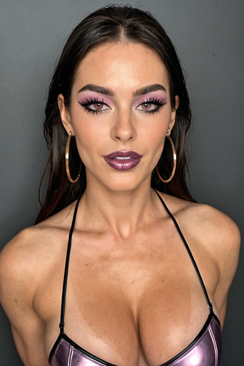 Standing, Detailed Mouth, Bold Eyeliner AI Porn