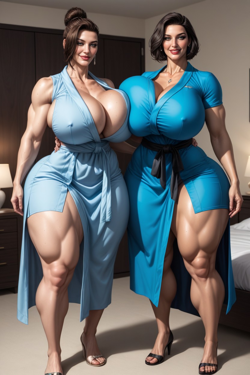 Hot Plump Pawg, Thick Thighs, Wrestler AI Porn