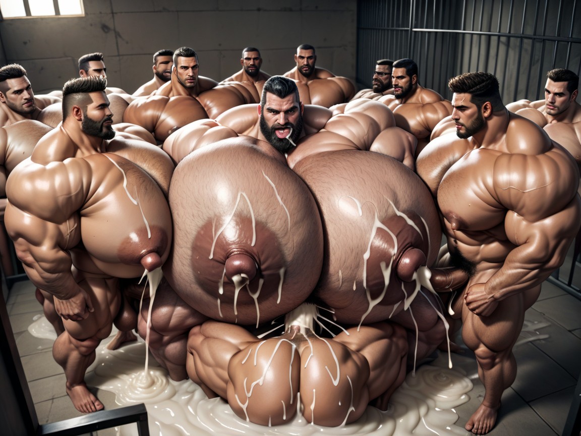 Thick Bearded, Hyper Breasts, Hyper Massive Ass AI Porn