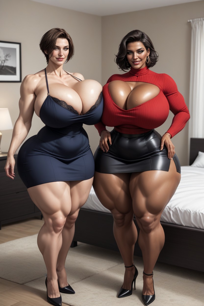 Lana Kane, Dark Brown Skin, Very Short Hair AI Porn