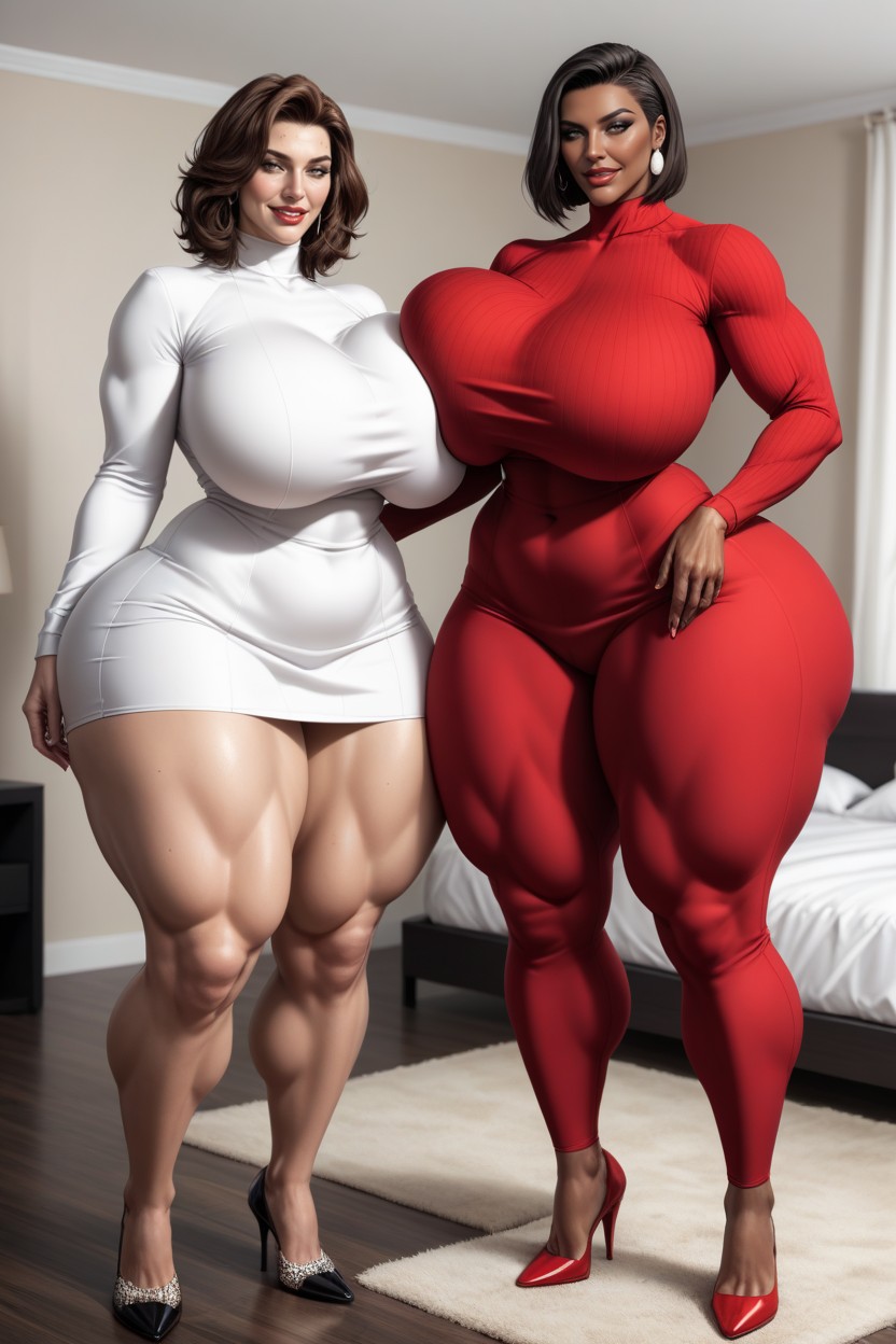Wide Booty, White Man, 25+ AI Porn
