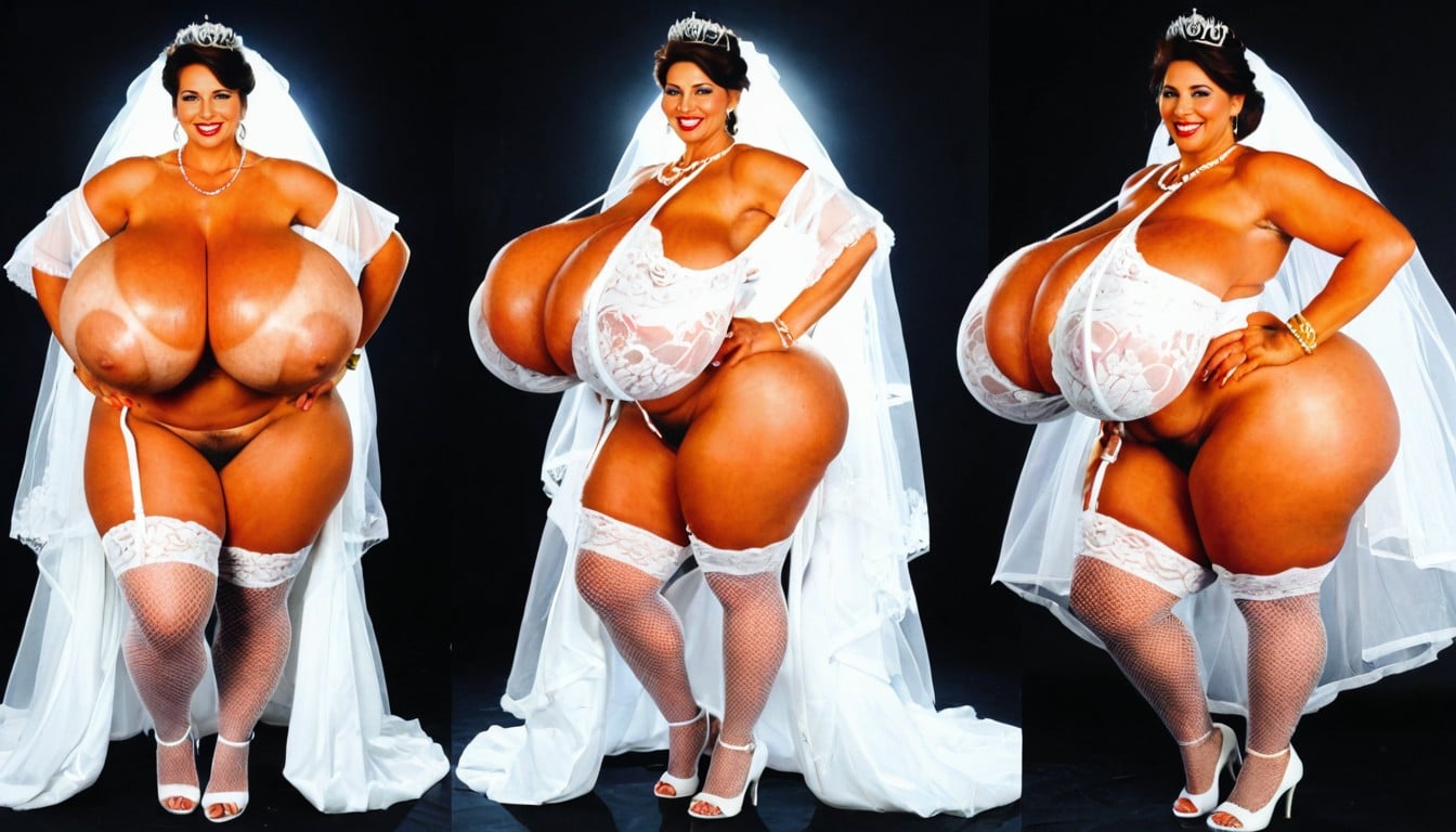 Naked With Wedding Veil, Ssbbw, Ass Wider Than The Shoulders MILF AI Porn