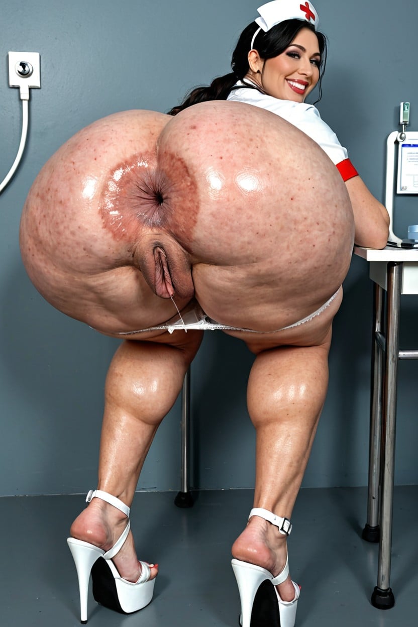 Pulling Giant Anus Open, Soles Visible, Hyper Smelly Anus AI Porn