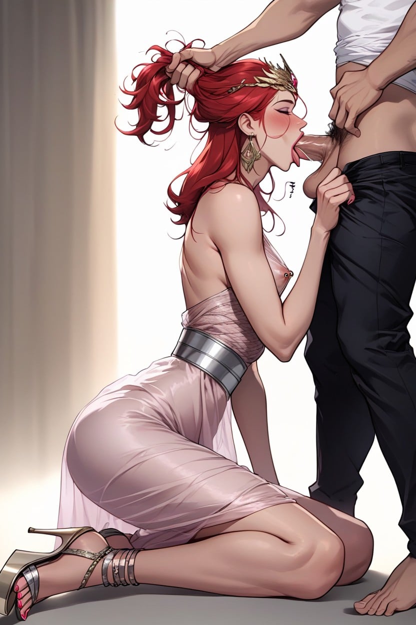 Happy, And You Can See Her Fingering Herself Through Her Thigh High See Through Pale Blue Fishnets, Deep Throat Hentai AI Porn