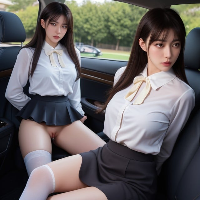Sexy Makeup, Long Puff Sleeves, Small Ass Asian AI Porn