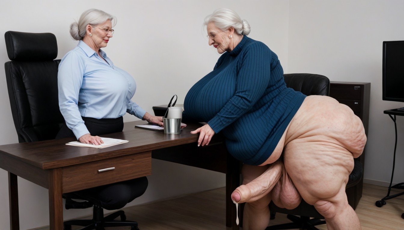 White Hair, Foreskin, Impossibly Huge Ass AI Porn