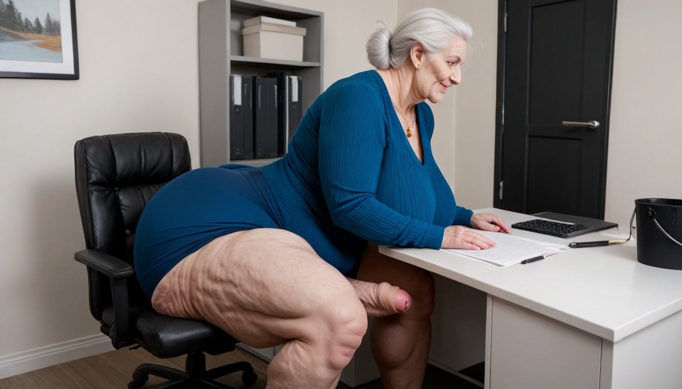 Slick Hair, Giant Tall Futanari, Huge Round Thighs AI Porn