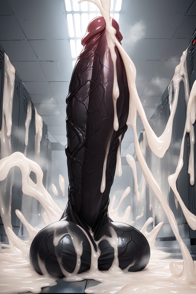 Floor Flooded With Cum, Musk, Long Penis Furry KI Porno