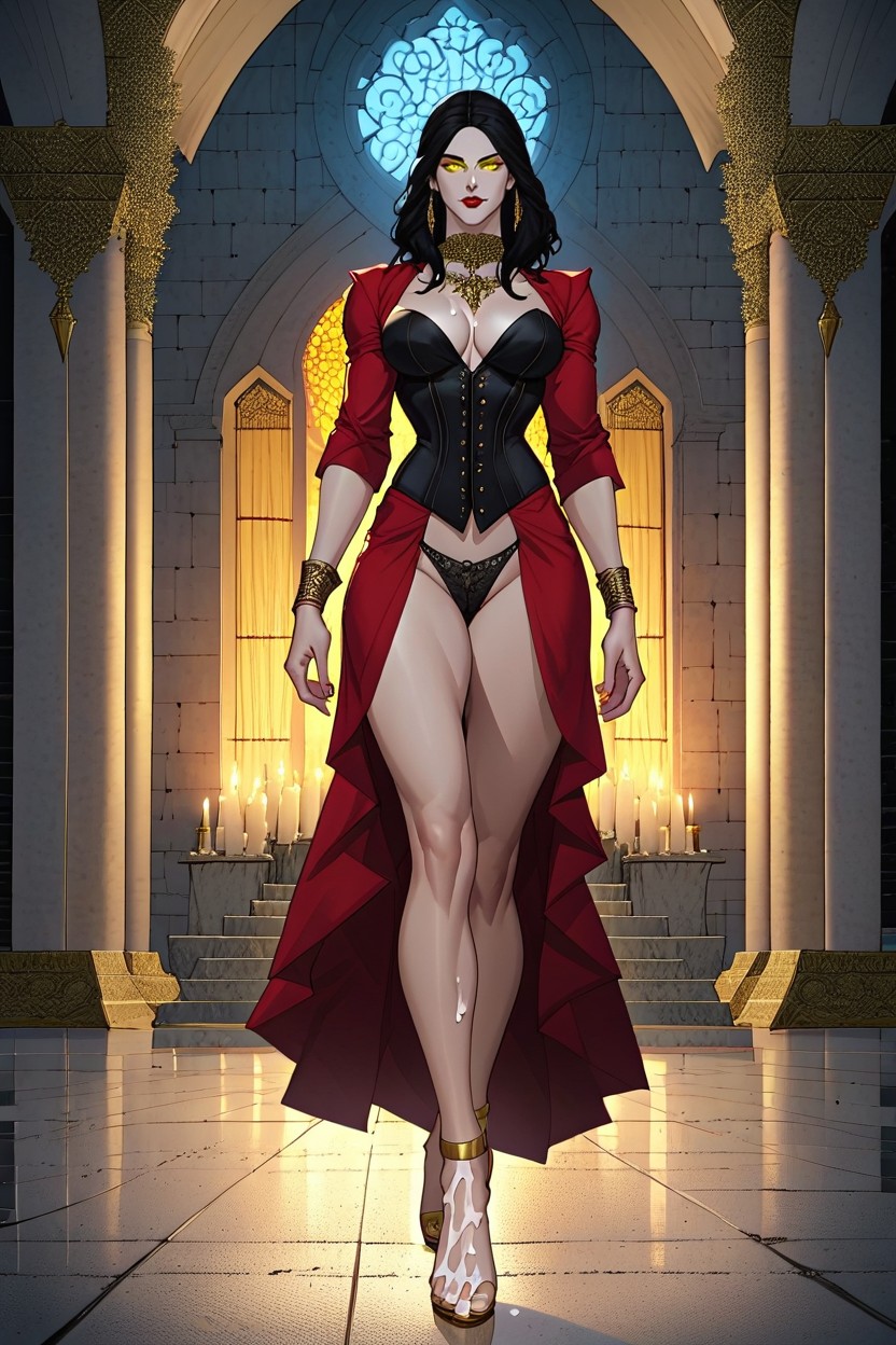 Cum, Cum On Her Feet, Form Fitting Clothes AI Porn