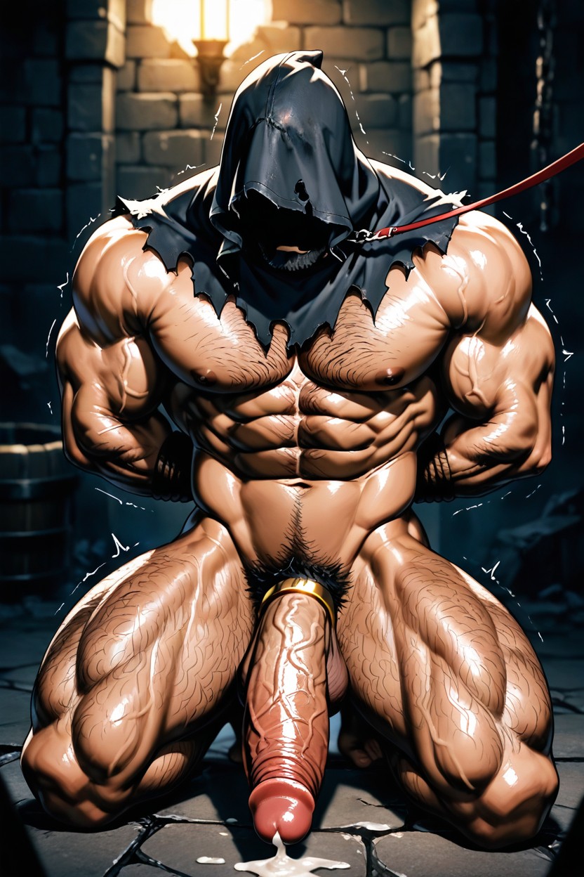 Dramatic Contrast, Bondage, Muscular Arms Porno IA Gay