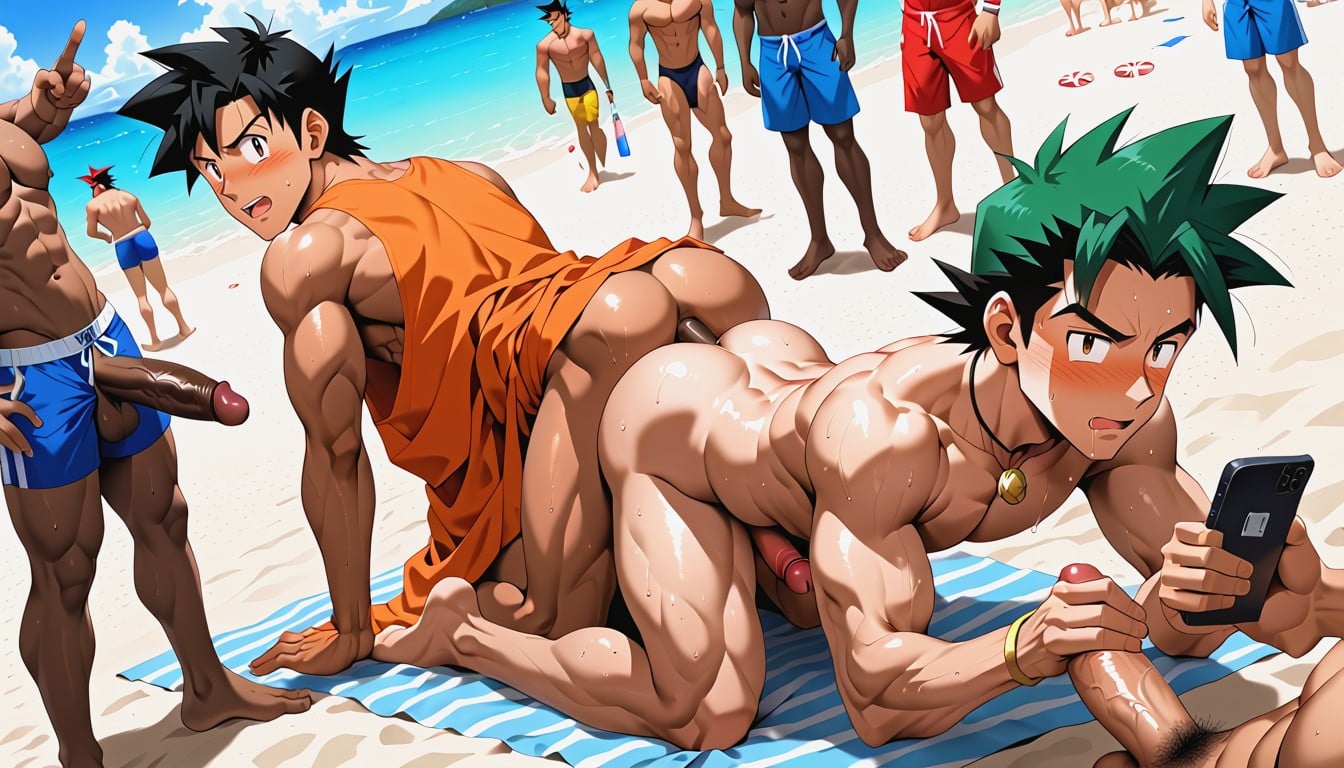 Clean Faces, Gang Bang, On A Beach Porno IA Gay