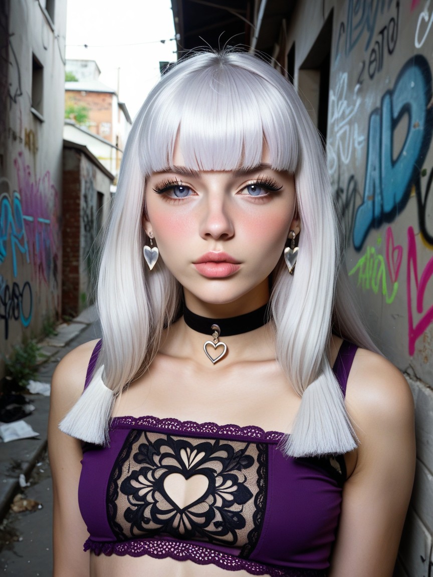 Photo Set, Straight Hair With Bangs, Beautiful Eyes AI Porn