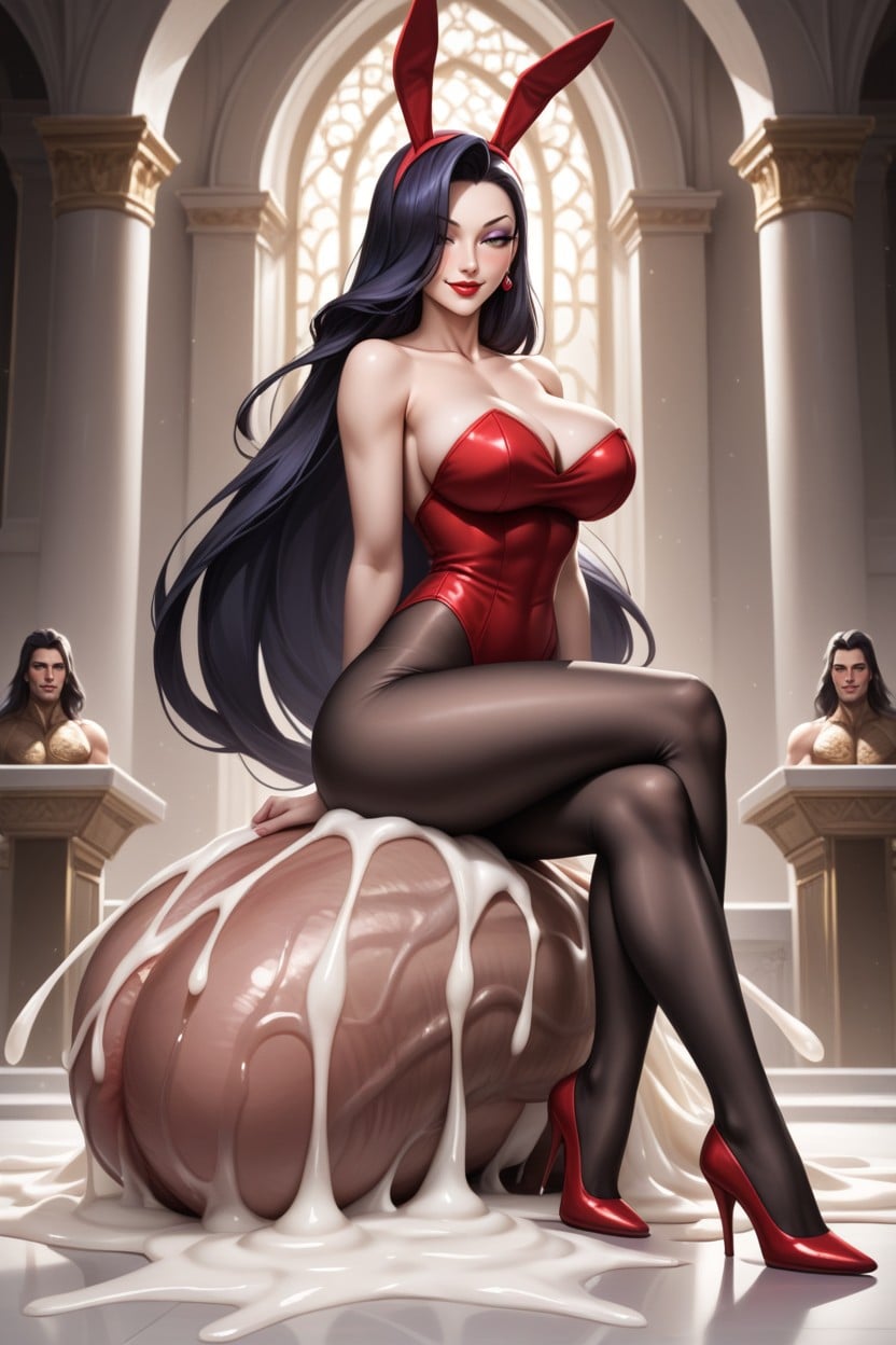 Excessive Cum, Cowgirl Sex Position, Palace Hentai AI Porn