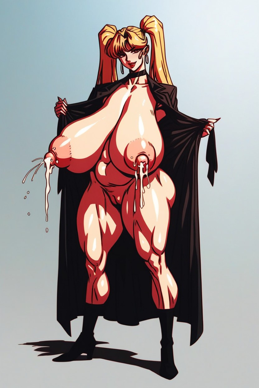Giant Saggy Breast, Standing, Saggy Tits AI Porn
