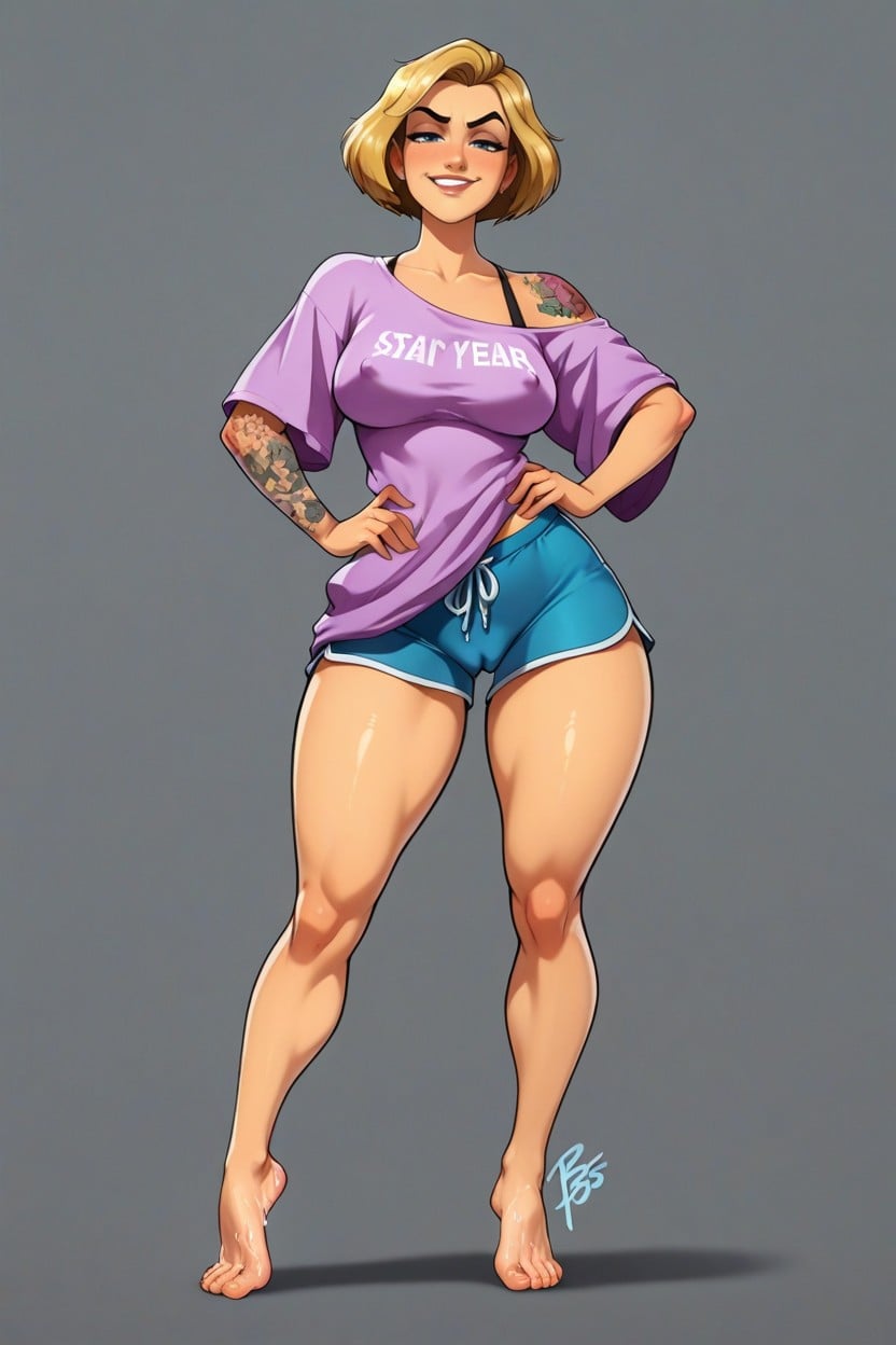 Waist Shot, Fair Skin, Sexy Feet Hentai AI Porn
