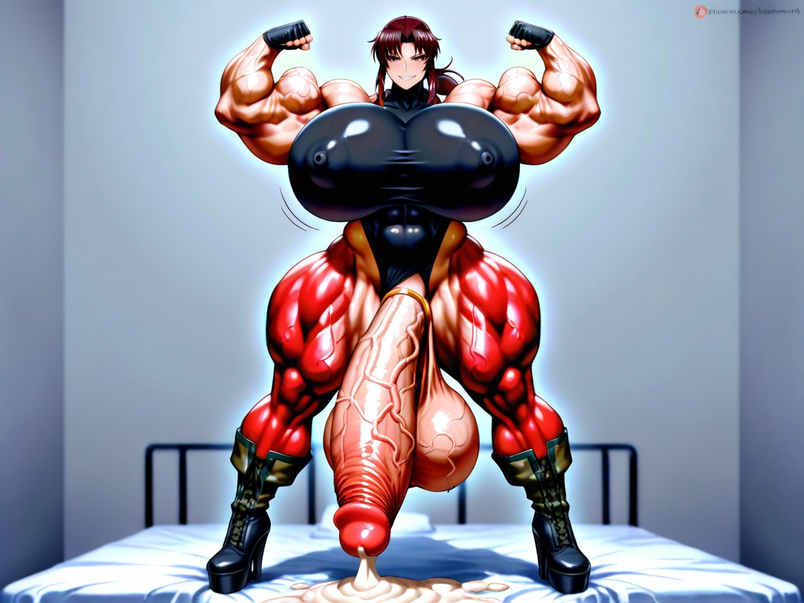 Hyper Cock Futa, Evil Grin, Hyper Gigant Muscles Hentai AI Porn