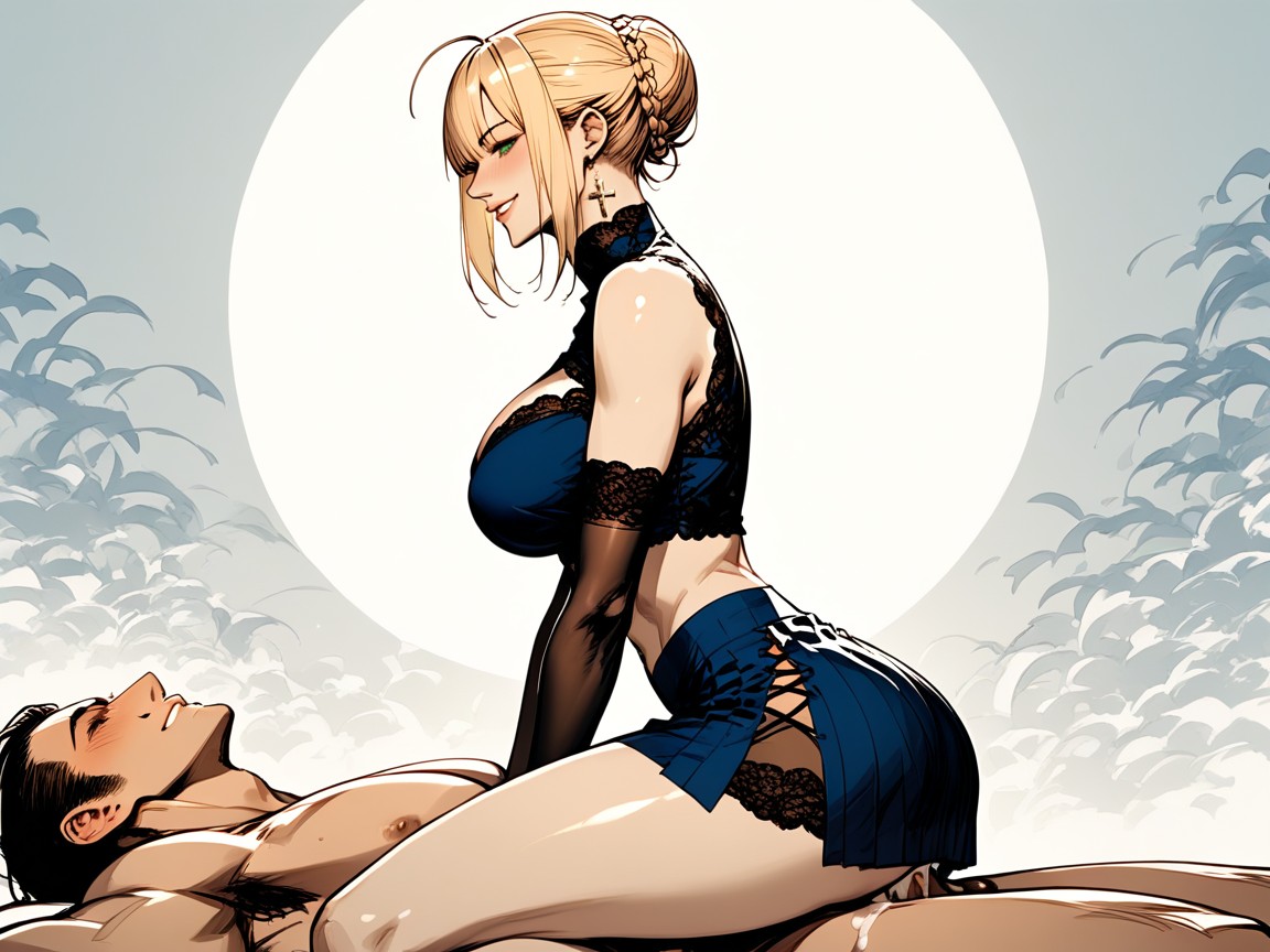Horny, High Resolution, Arms Around Neck Hentai AI Porn