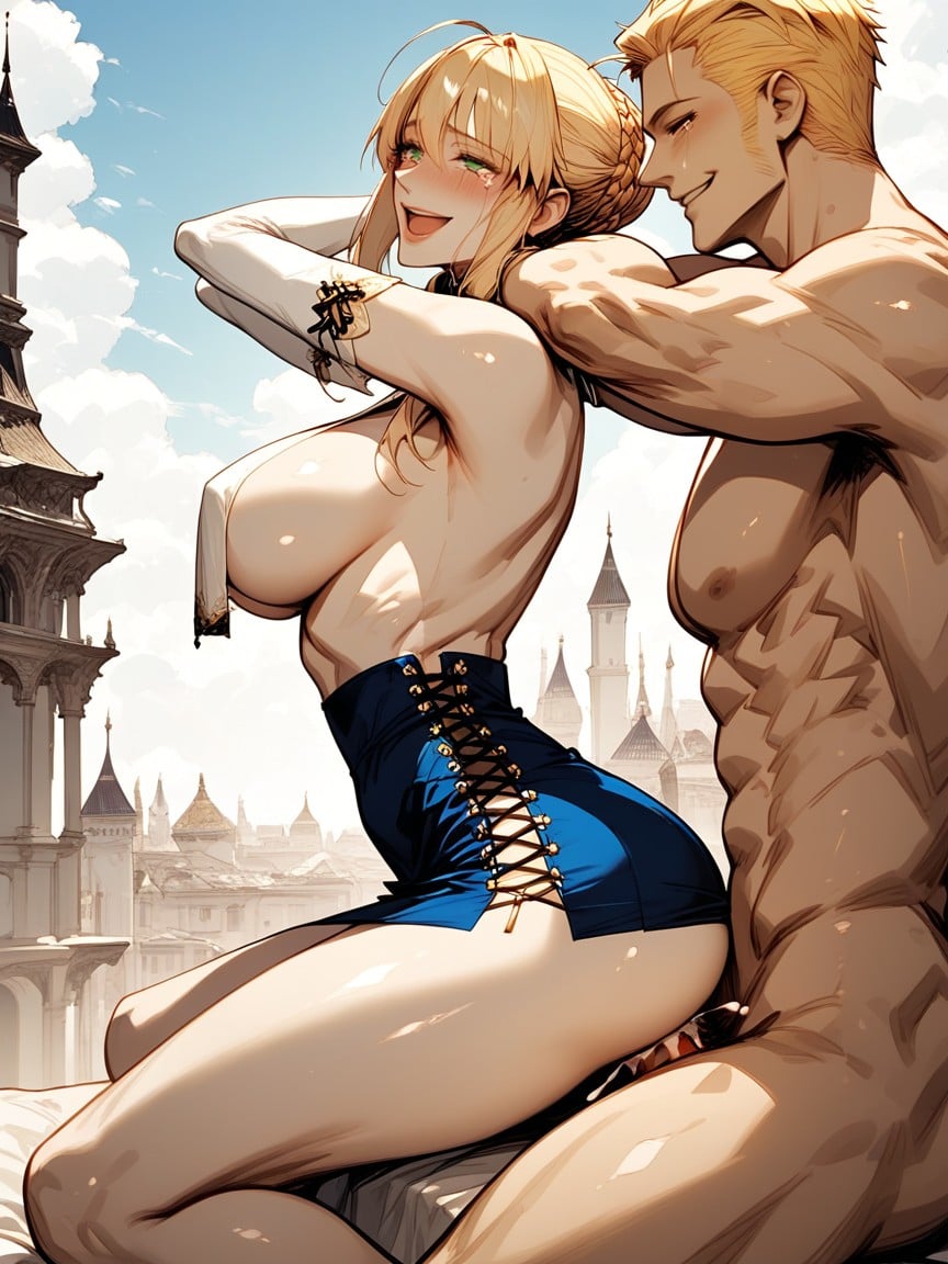Exposed Ass, Natural Hips, Detailed Eyes Hentai AI Porn