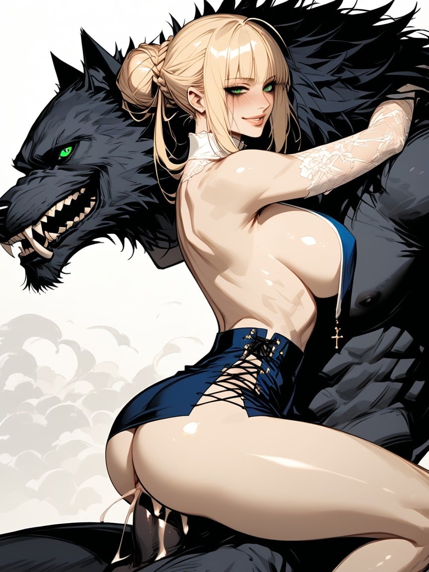High Resolution, Excessive Cum On Face, City In The Clouds And Tall Buildings Hentai AI Porn