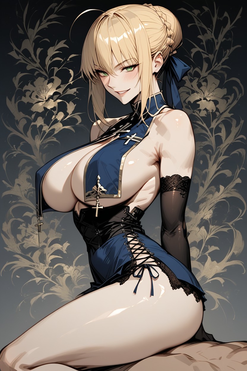 Detailed Face, Sexy, Mischievous (smiling While Blushing) Hentai AI Porn