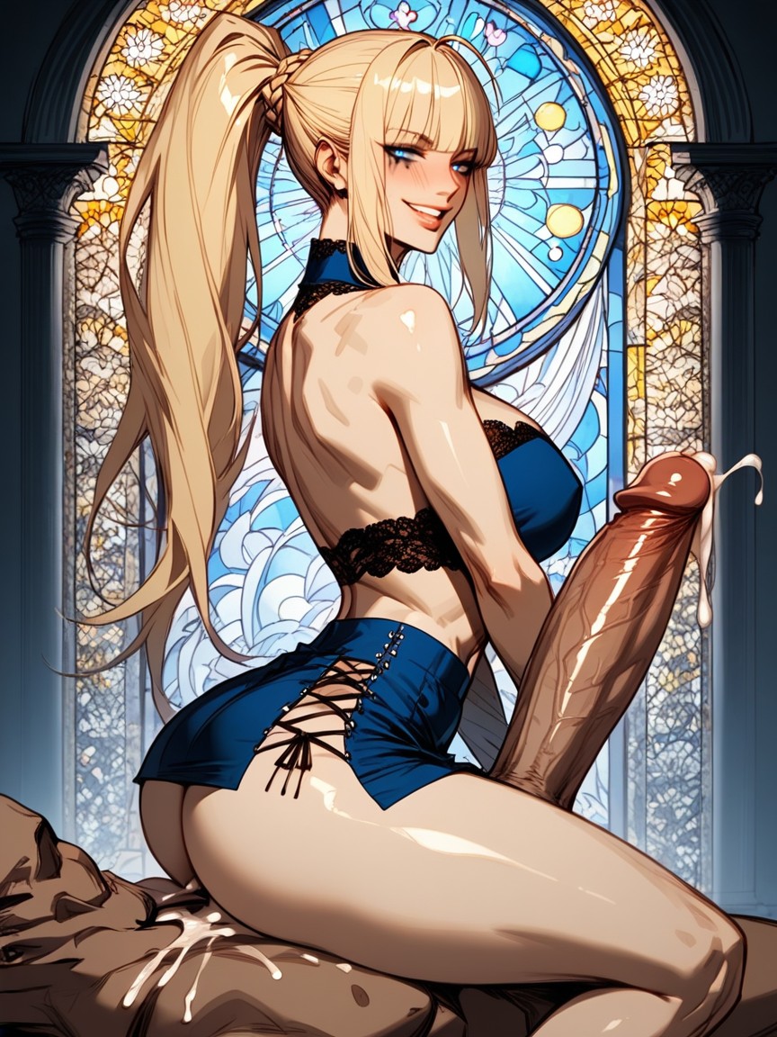 Dimly Lit Cathedral, Smeared Makeup, Groping Ass Hentai AI Porn