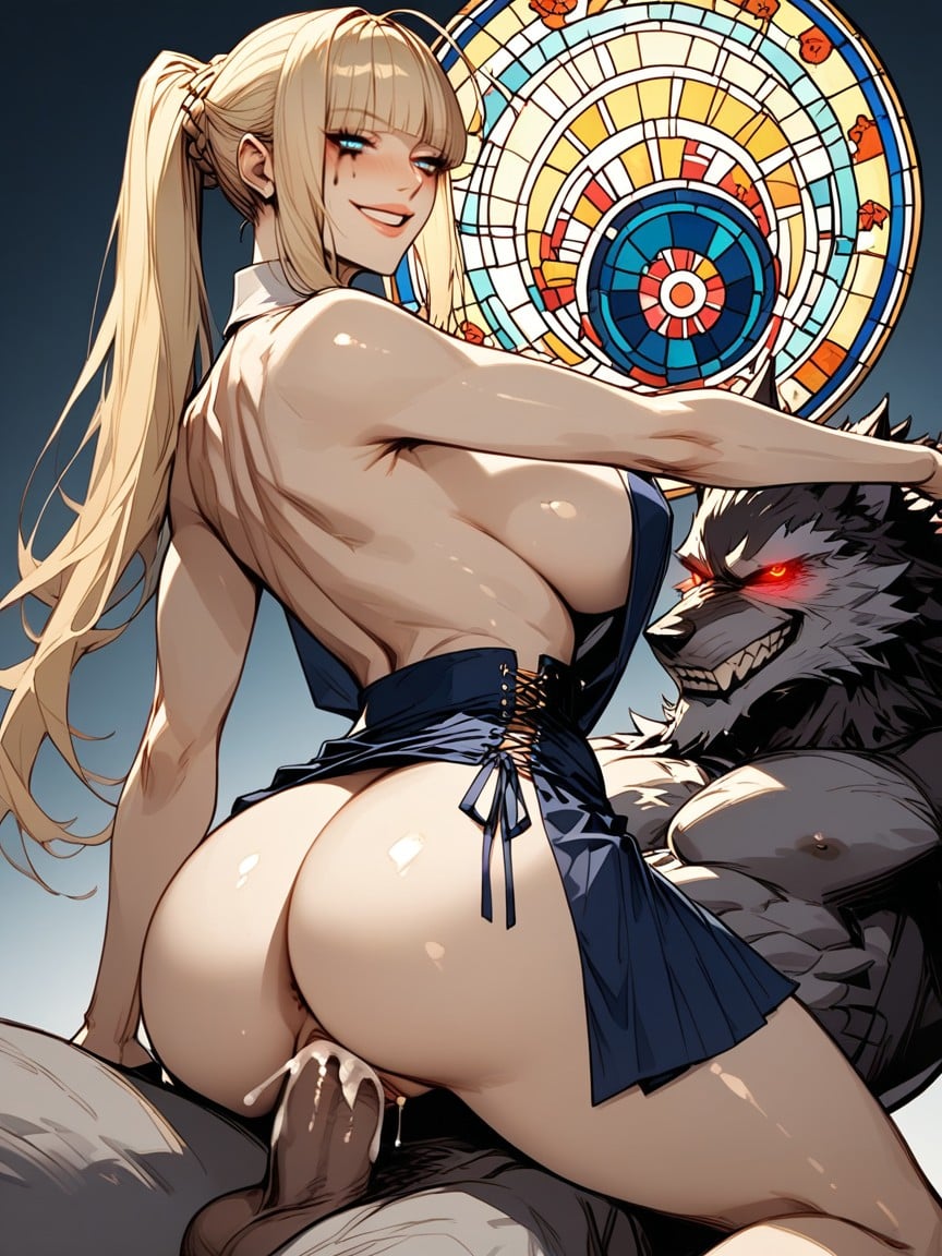 Blonde Hair, High Resolution, Smeared Makeup Hentai AI Porn
