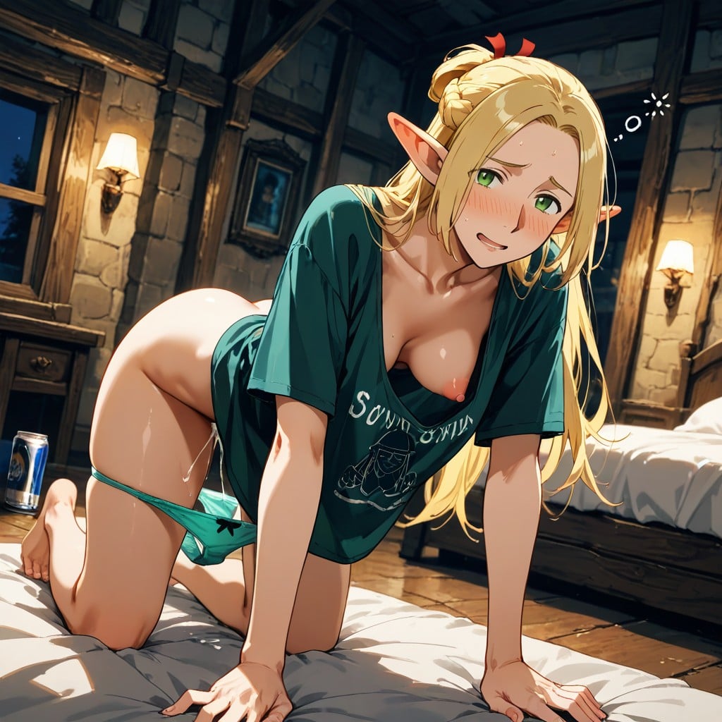 Dimly Lit, Puffy Nipples, Dungeon Hentai AI Porn