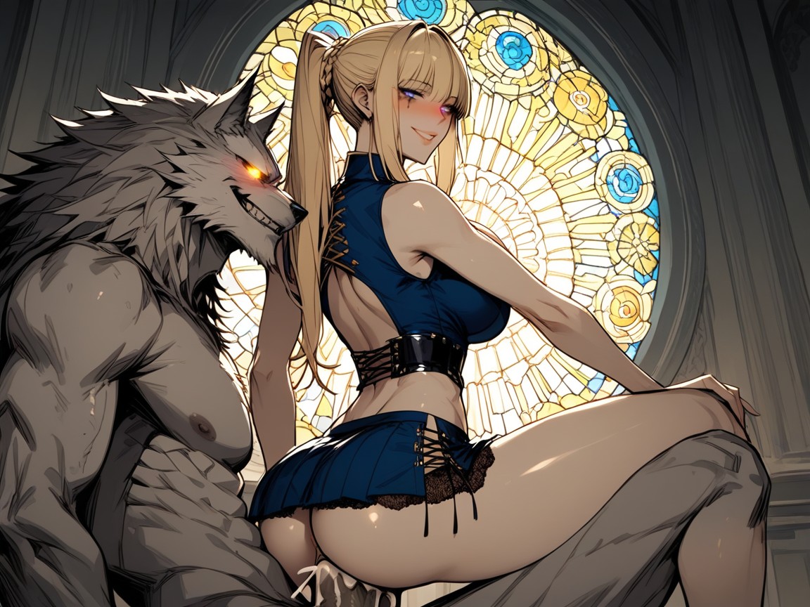 Ponytail, Seductive, Detailed Eyes Hentai AI Porn
