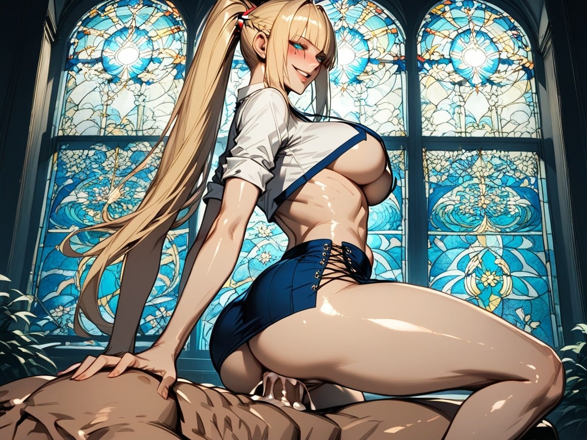 Glowing Eyes, Glowing Eyes, Cum On Tits Hentai AI Porn