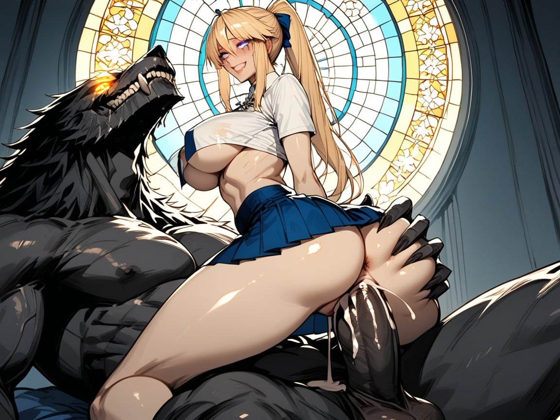 Cum On Tits, Hands Squeezing Her Ass, Perfect Figure Hentai AI Porn