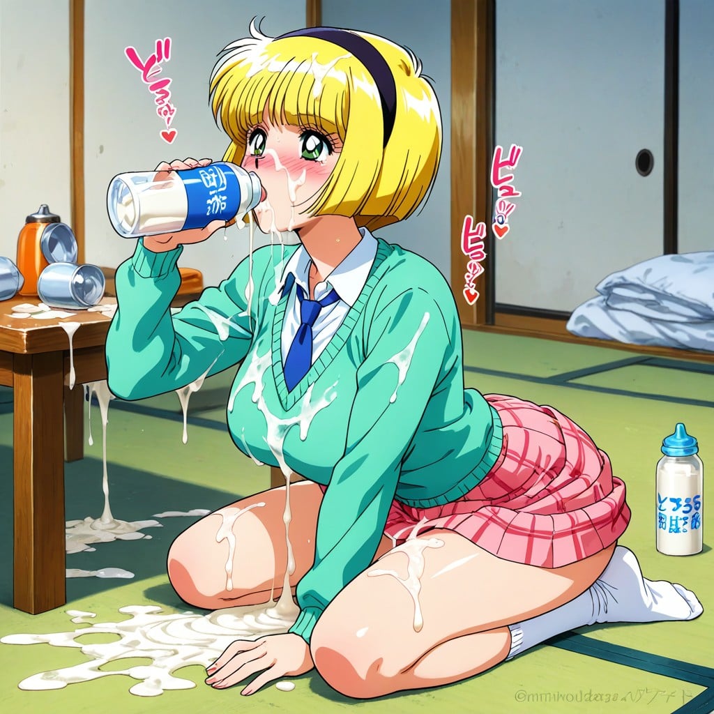 Ears Hidden By Hair, Uncensored, Round Eyes Hentai AI Porn