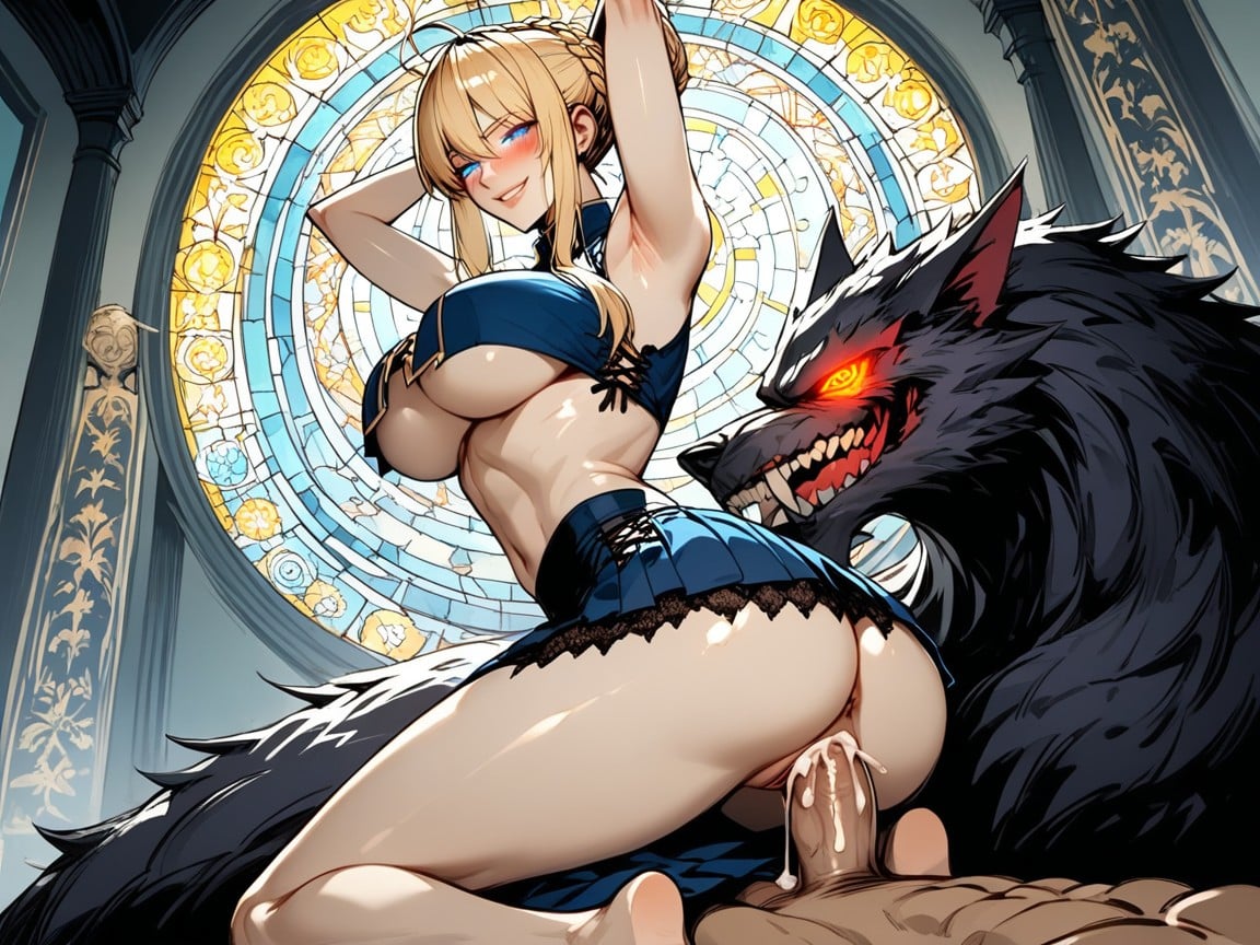 Happy Crying, Kneeling, Smeared Makeup Hentai AI Porn