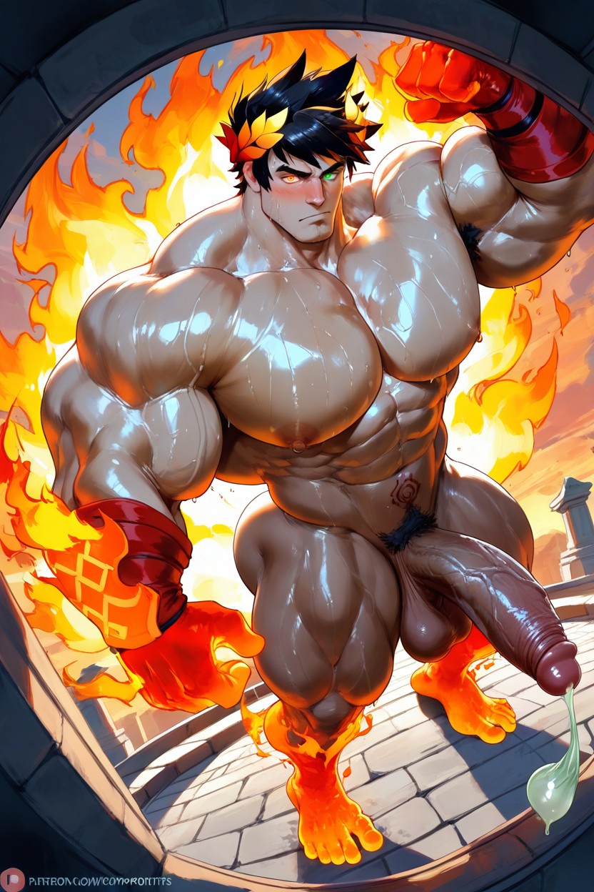 Hdr, Fur On Pecs, Rim Lighting AI Gay Porn