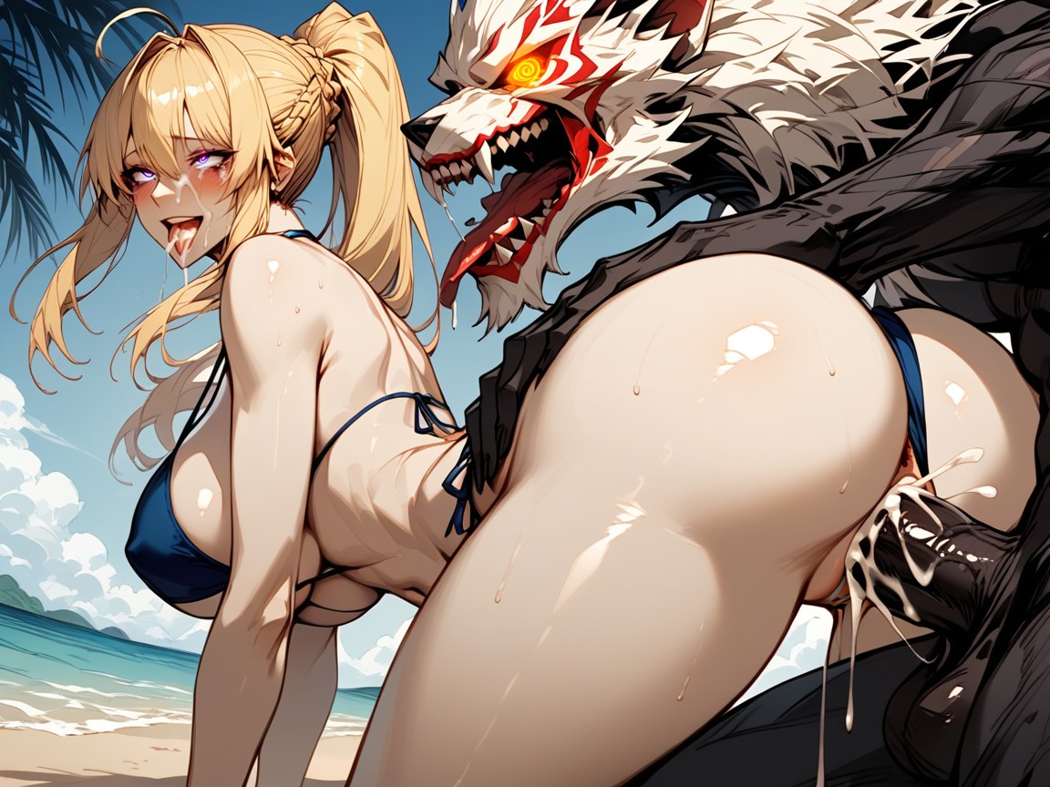 Smug Expression, Extremely Beautiful Woman, Expressive Eyes Hentai AI Porn