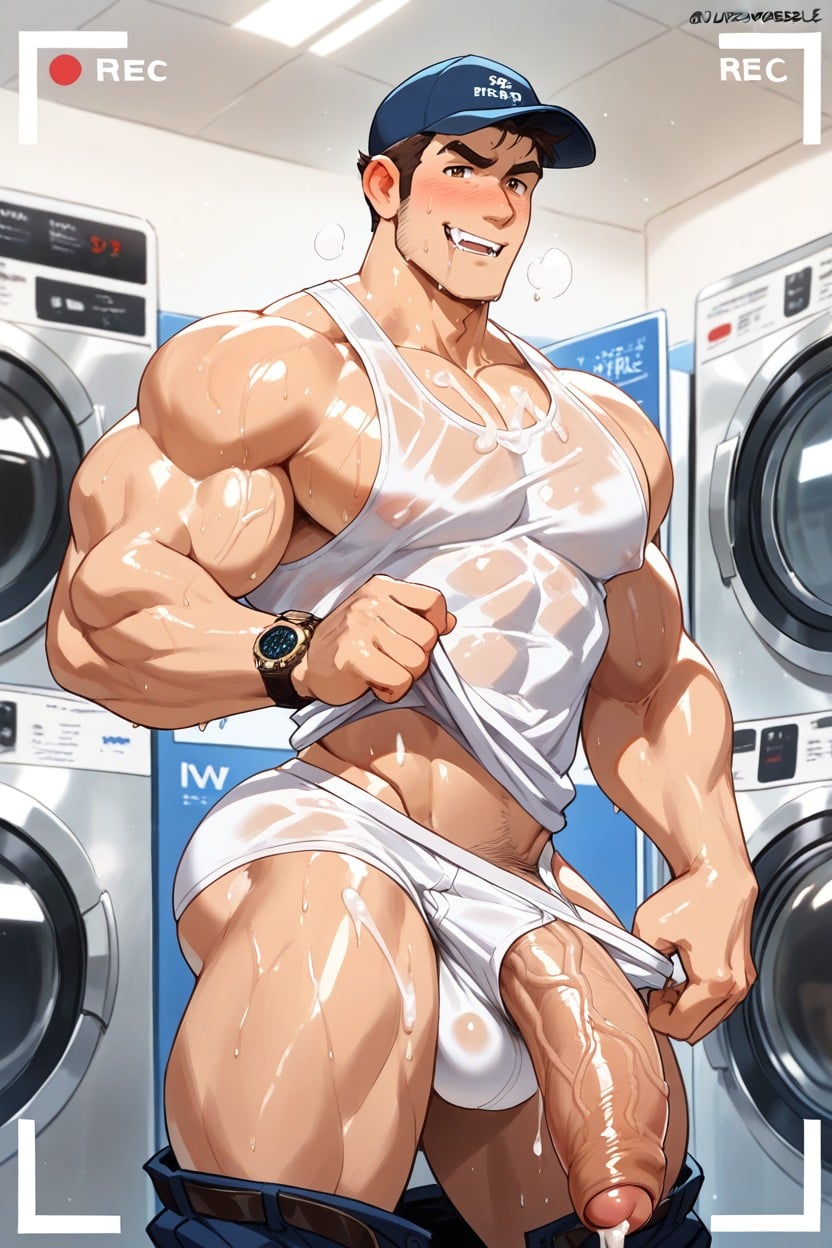Thick Pecs, Drooling, Public Laundry Service Porno gay IA