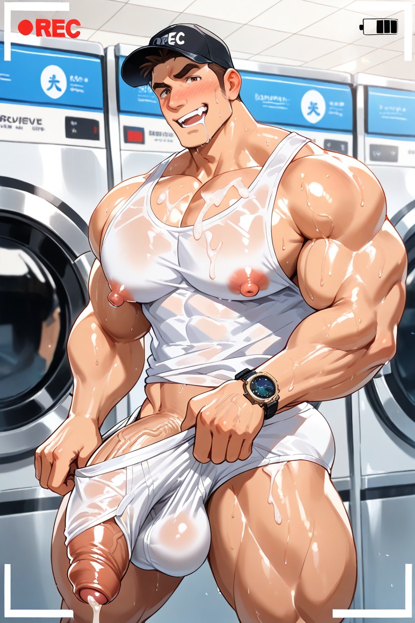 Oiled Skin, Squeezable, Washing Machine Porno gay IA