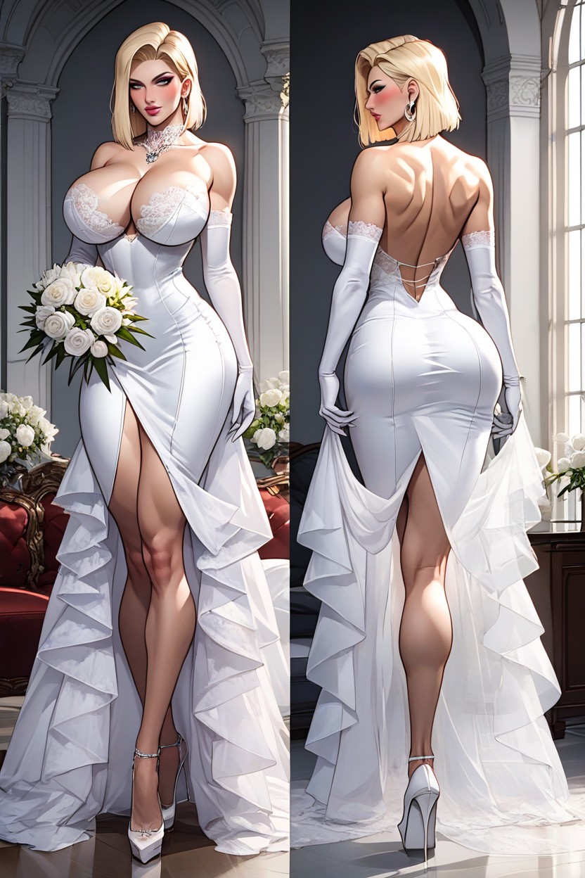 Night, 25+, White Opera Gloves Hentai AI Porn