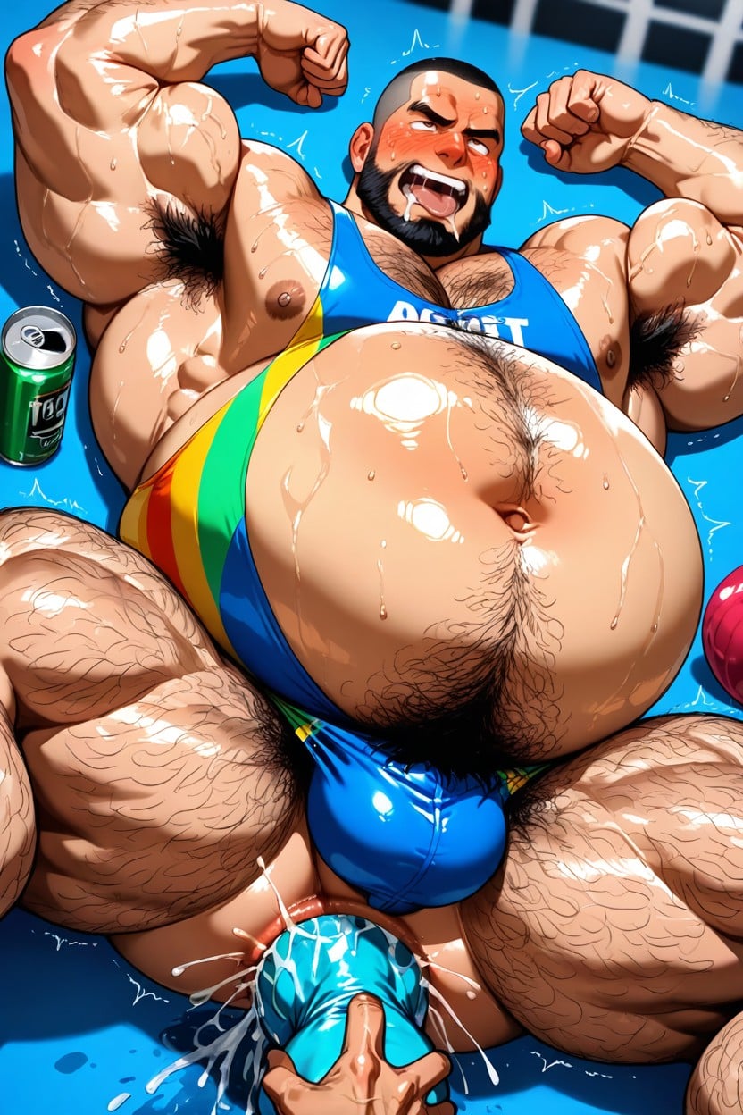 Hyper Belly Growth, Disembodied Arms, Oily Skin AI Gay Porn