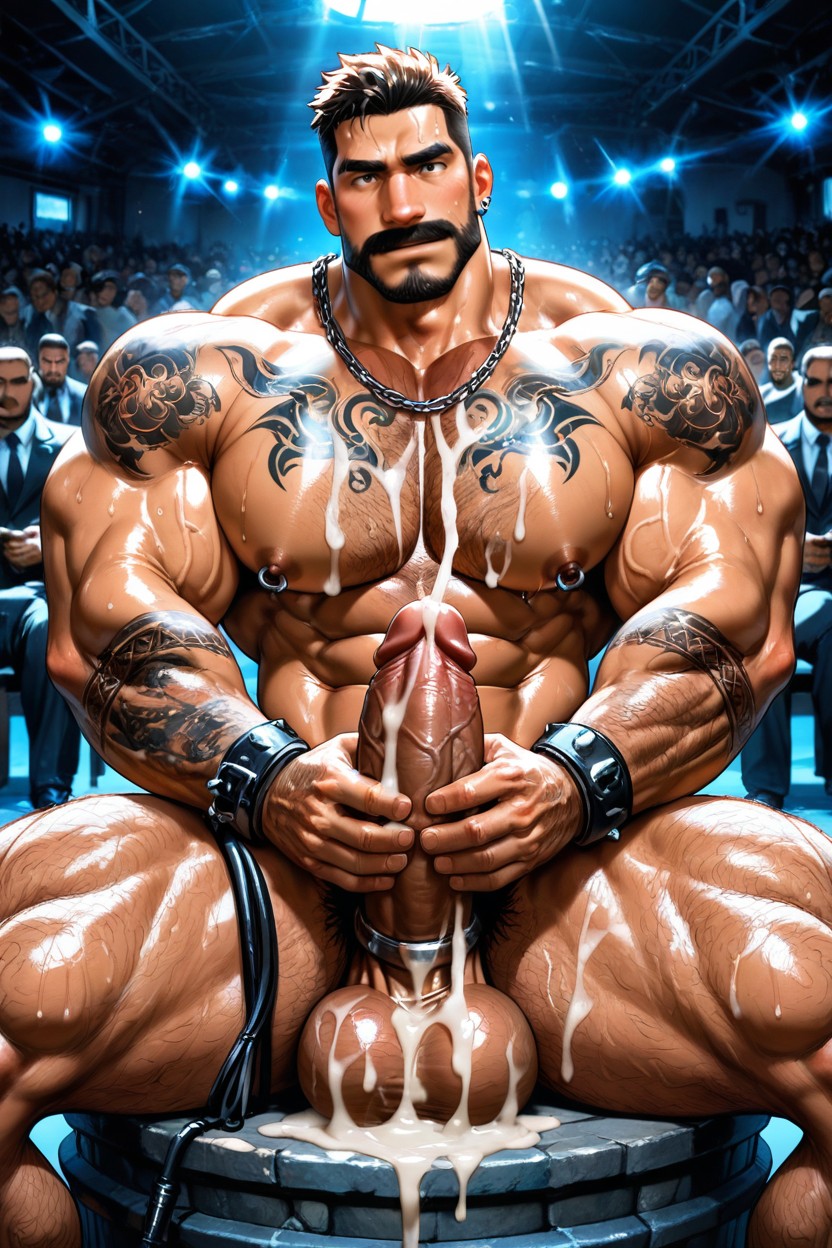 Massive Cock, Naked, Sitting Porno IA Gay