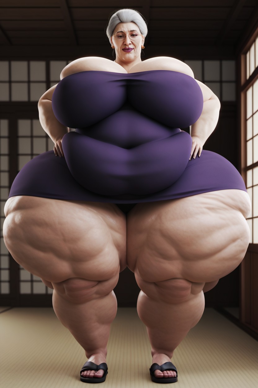 Dark Purple Skirt, Giant Ass, Wrinkles Porno IA