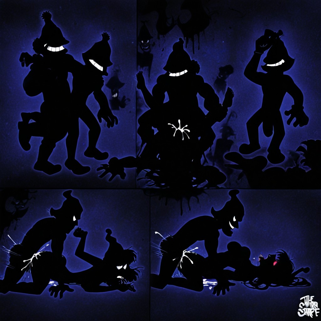 Ethereal Inkblot Or Rorschach Test, Silhouette, Dark Silhouette Skin AI Gay Porn