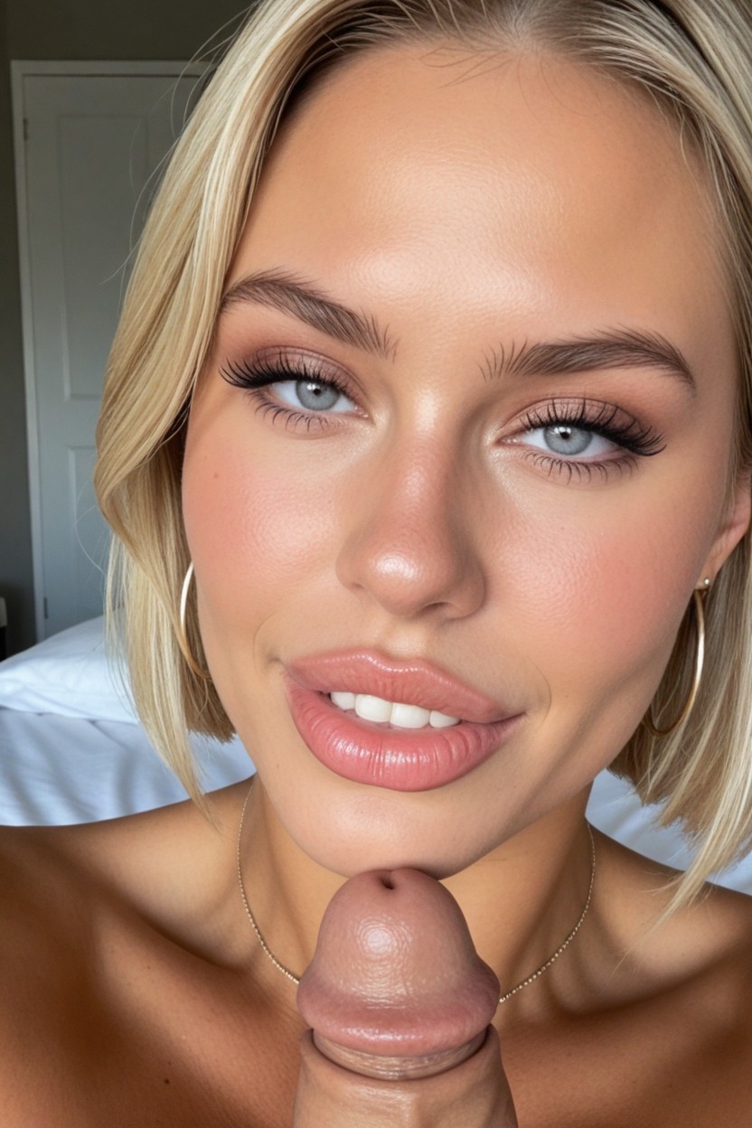 1 Person, Bobcut, Teeth Shemale AI Porn