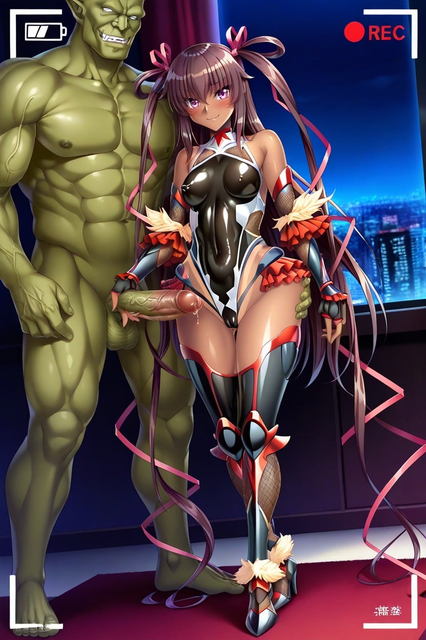 Covered Erect Nipples, Blush, Brown Hair Hentai AI Porn