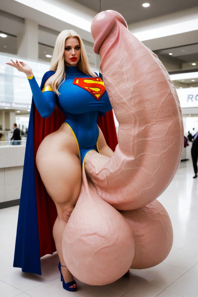 Pelo Rubio, Hiperpene Imposiblemente Largo, Gigantic Penis Porno shemale IA