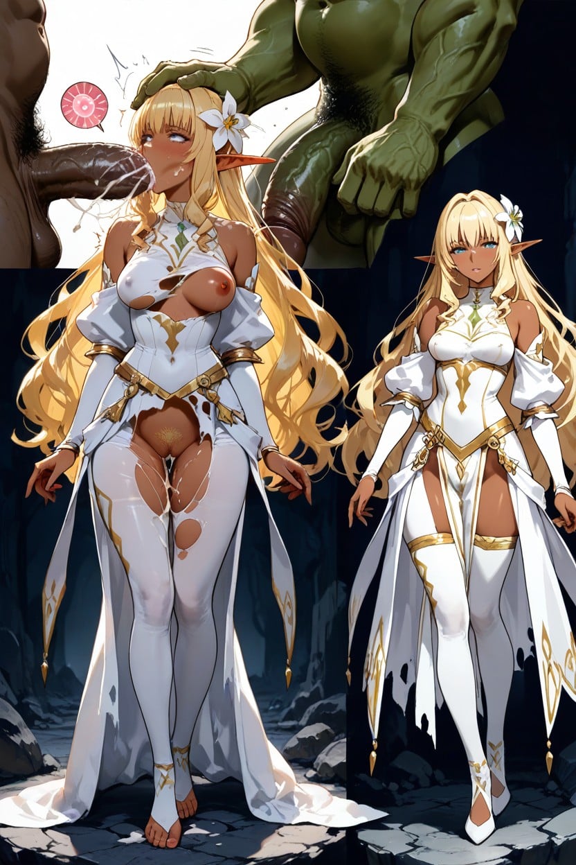 Under Outfit Erect Nipples, All Face Is Masterfully Smooth And Refine, Smooth Knees Hentai AI Porn