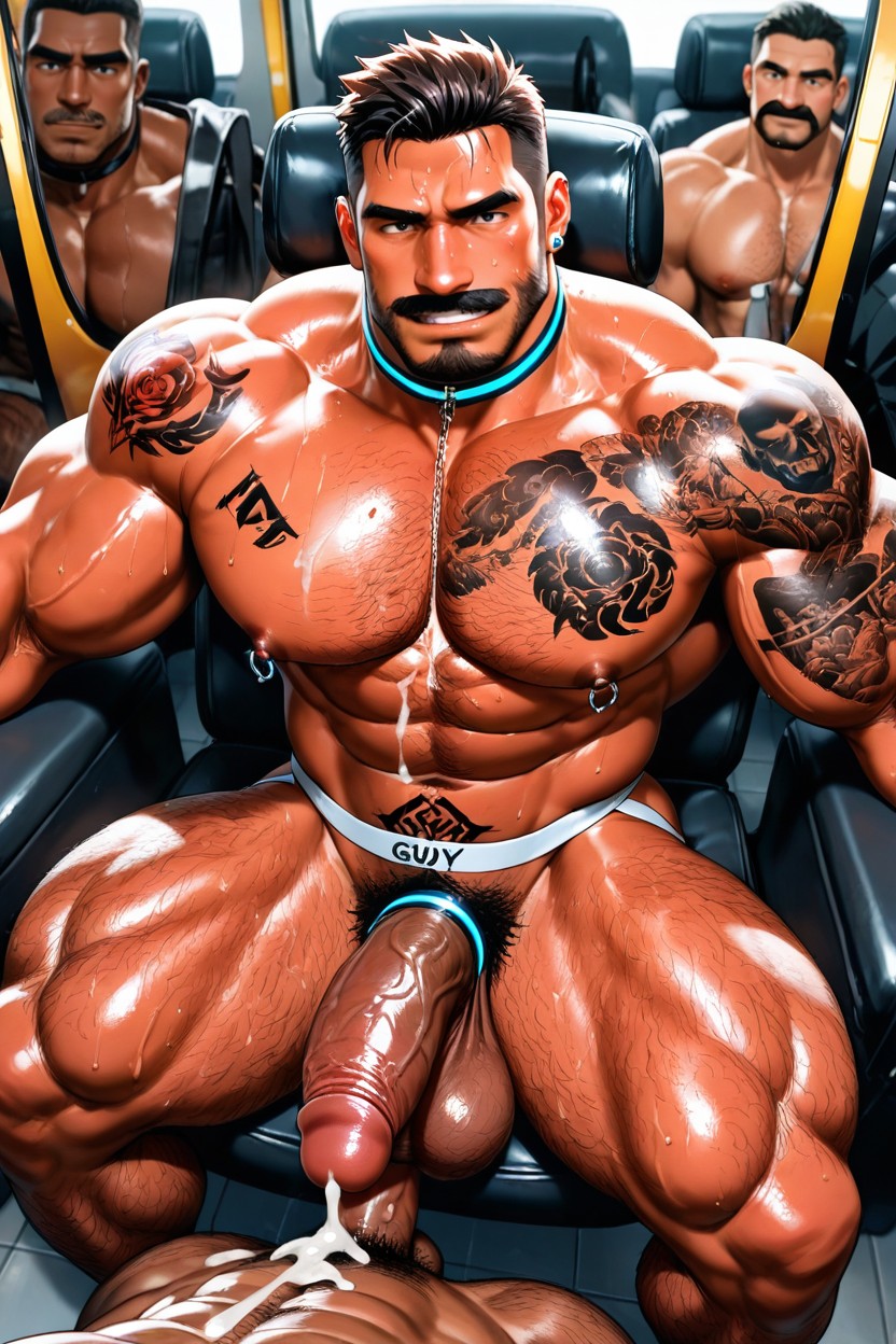 Bulging Pecs, Very Muscular, Detailed Faces Porno gay IA