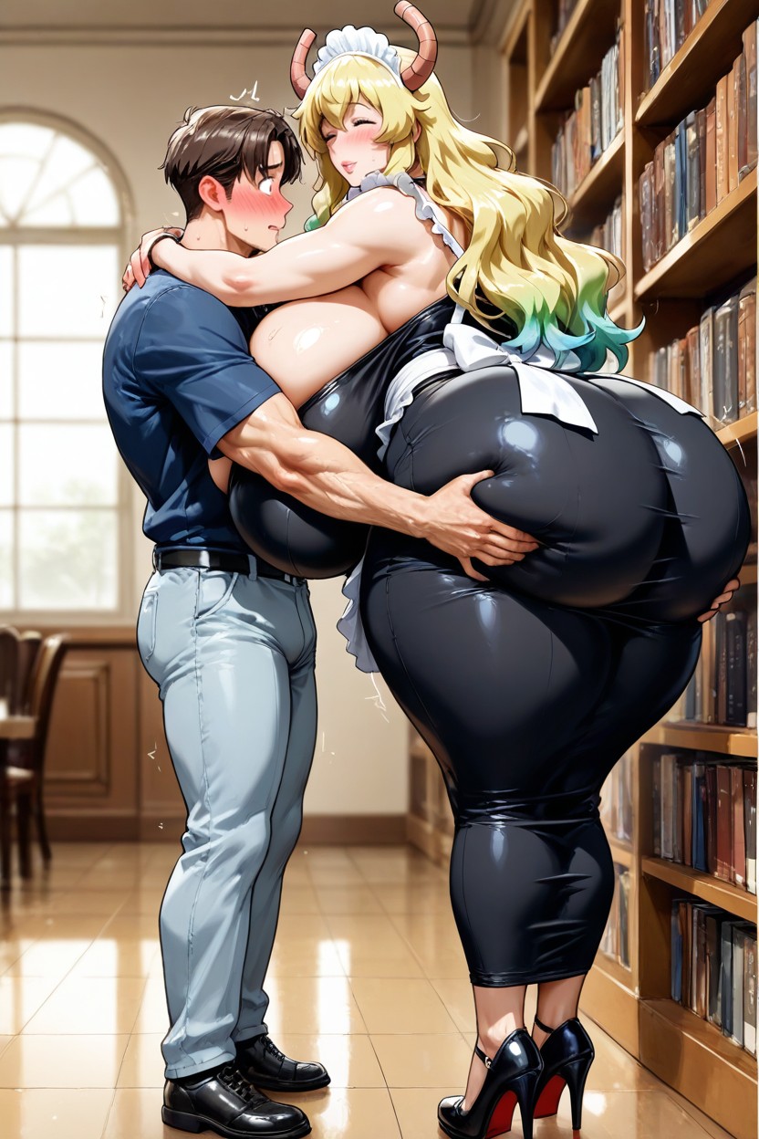 Side View, Colossal Bubble Buttocks, Naughty Hentai AI Porn