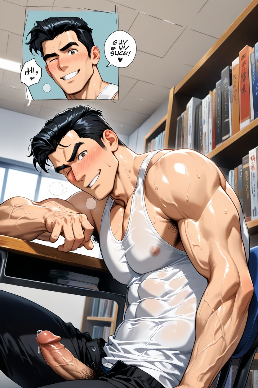 Blushing, Penis Hanging Out, Mark Grayson From Cartoon Invincible AI Gay Porn