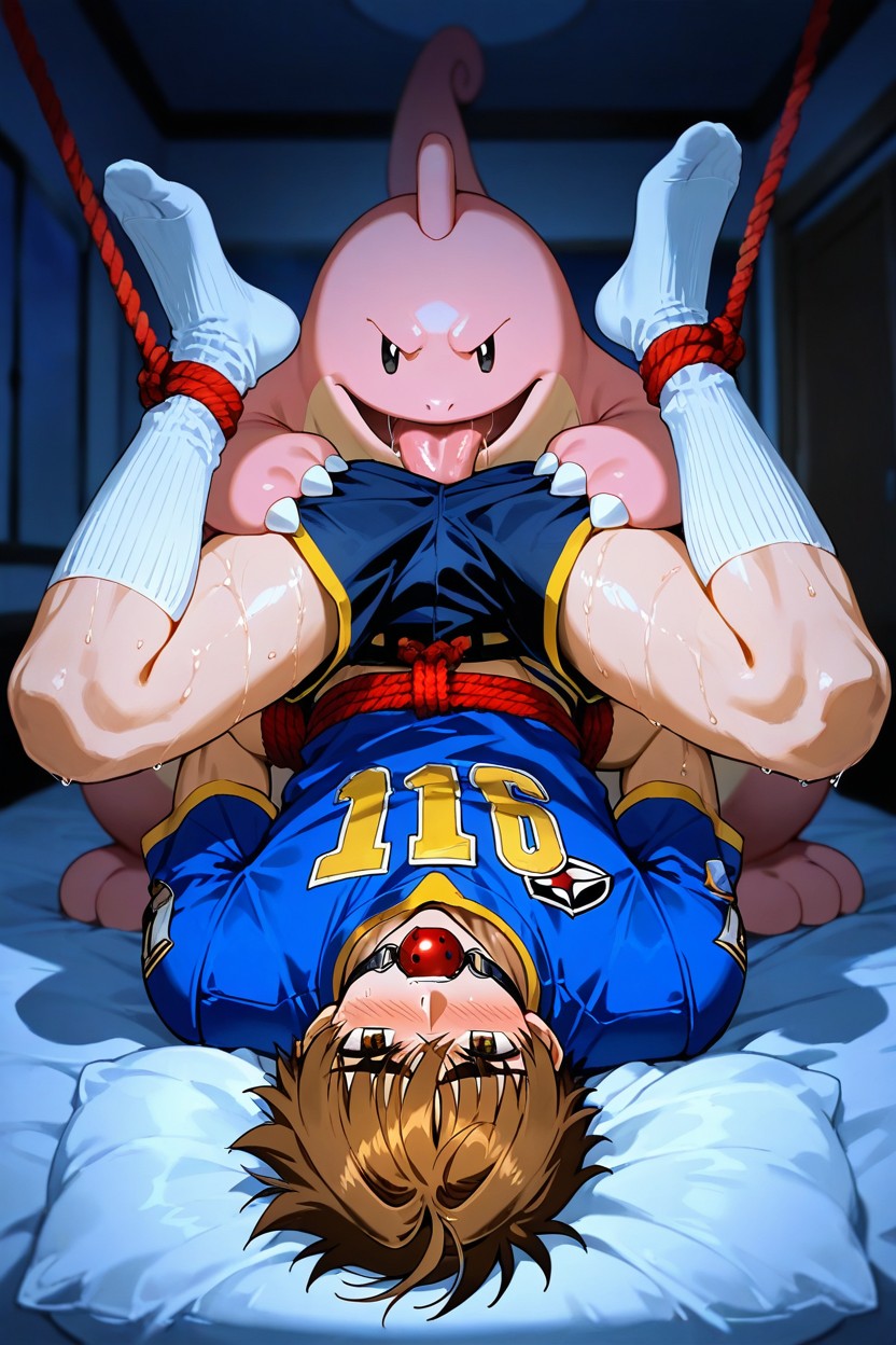 Lickitung Holding Syaoran Li‘s Socks, Close Up On Long White Slouch Socks, Cinematic Lighting AI Gay Porn