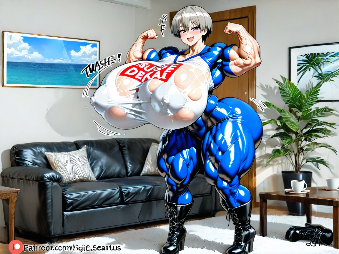 Smug Expression, Mm Breast, Platform High Heels Hentai AI Porn
